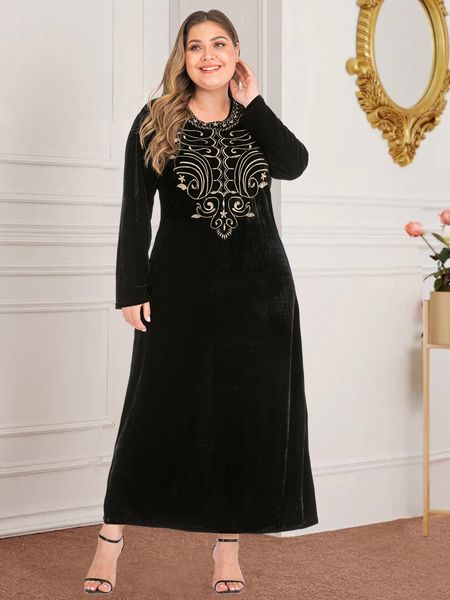 muslim velvet abaya dress women turkey embroidery dubai arab vestidos moroccan kaftan robe longue femme hijab musulman ensembles, Black;gray
muslim velvet abaya dress women turkey embroidery dubai arab vestidos moroccan kaftan robe longue femme hijab musulman ensembles, Black;gray