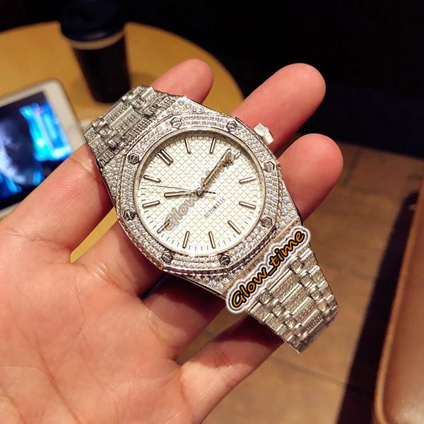 diamond inlay edition white date dial japan miyota automatic 15500st.oo.1220st.04 mens watch iced out silver diamond case sport watches, Slivery;brown
diamond inlay edition white date dial japan miyota automatic 15500st.oo.1220st.04 mens watch iced out silver diamond case sport watches, Slivery;brown