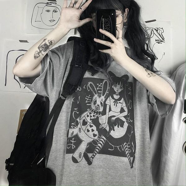 harajuku t shirt aesthetic punk cartoon short sleeve o-neck women dropshipping summer loose oversize street clothes, White
harajuku t shirt aesthetic punk cartoon short sleeve o-neck women dropshipping summer loose oversize street clothes, White
