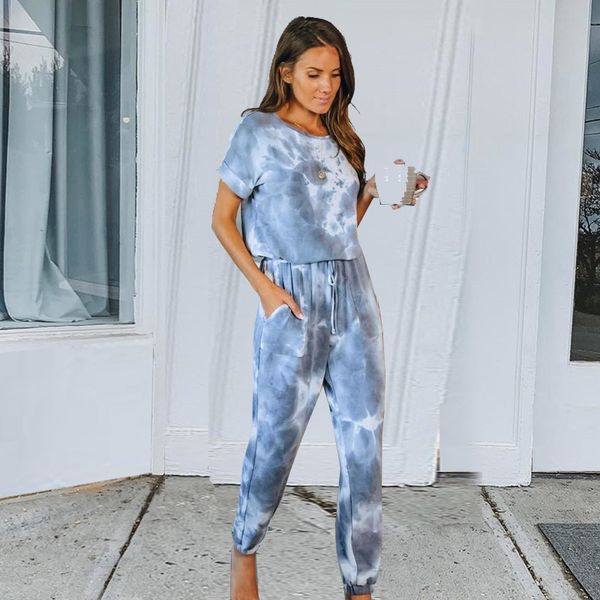 women's clothing 2020 summer tie-dyed drawstring short-sleeved casual pants t-shirt casual pants t-shirt women's suit qi569, Gray
women's clothing 2020 summer tie-dyed drawstring short-sleeved casual pants t-shirt casual pants t-shirt women's suit qi569, Gray