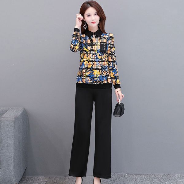 fashionable two-piece suit for women's fall 2020 new doll casual pants slim fit temperament noble long sleeve baby collar sweater casua, Gray
fashionable two-piece suit for women's fall 2020 new doll casual pants slim fit temperament noble long sleeve baby collar sweater casua, Gray
