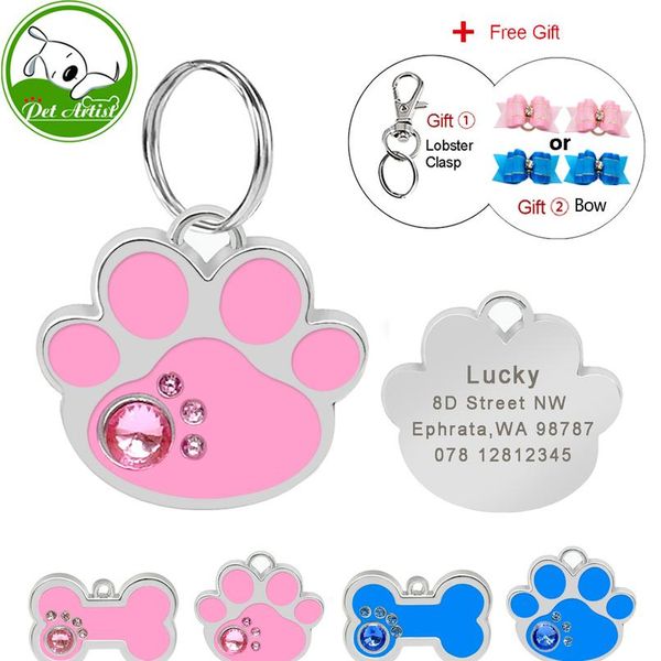 индивидуальная выгравированная собака id tag personalized conse paw form pet cat plate plate pink blue hrinestone домашние животные бирки бе
индивидуальная выгравированная собака id tag personalized conse paw form pet cat plate plate pink blue hrinestone домашние животные бирки бе