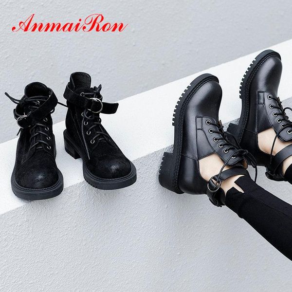 boots anmairon 2021 fashion genuine leather ankle for women basic lace-up round toe winter shoes buckle womens, Black
boots anmairon 2021 fashion genuine leather ankle for women basic lace-up round toe winter shoes buckle womens, Black