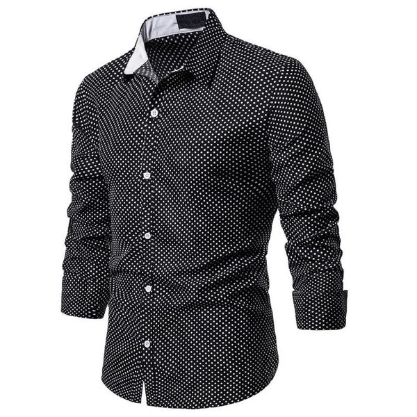 streetwear men shirt dot button slim fit turn-down collar long sleeve camisa dots homens camisas hombre shirts men dress top, White;black
streetwear men shirt dot button slim fit turn-down collar long sleeve camisa dots homens camisas hombre shirts men dress top, White;black