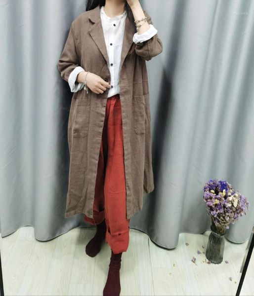 2021 new trench women spring autumn large size all-match women coat casual loose pocket vintage trench coat1, Tan;black
2021 new trench women spring autumn large size all-match women coat casual loose pocket vintage trench coat1, Tan;black
