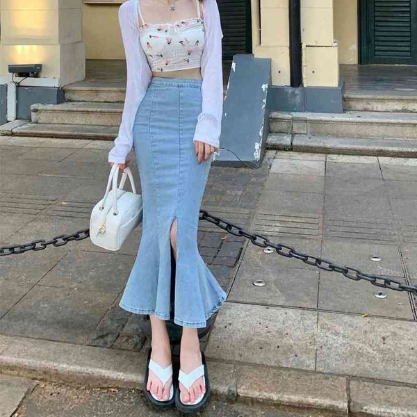 High Waist Slim Mermaid Denim Skirt Spring Autumn Casual Streetwear Harajuku Fishtail Long Skirt Ladies Denim Midi, Black
High Waist Slim Mermaid Denim Skirt Spring Autumn Casual Streetwear Harajuku Fishtail Long Skirt Ladies Denim Midi, Black