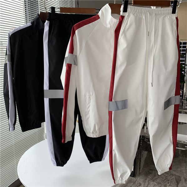 night run b entry professional 3m reflective couple hit color strip small stand-up collar sports suit
night run b entry professional 3m reflective couple hit color strip small stand-up collar sports suit