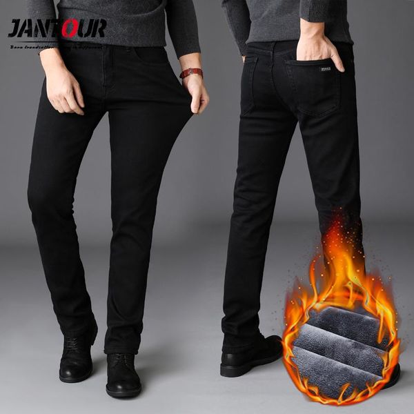 men's jeans jantour for 2021 winter fleece thicken trousers fashion classic straight black elasticity work pants sizes 28-40, Blue
men's jeans jantour for 2021 winter fleece thicken trousers fashion classic straight black elasticity work pants sizes 28-40, Blue