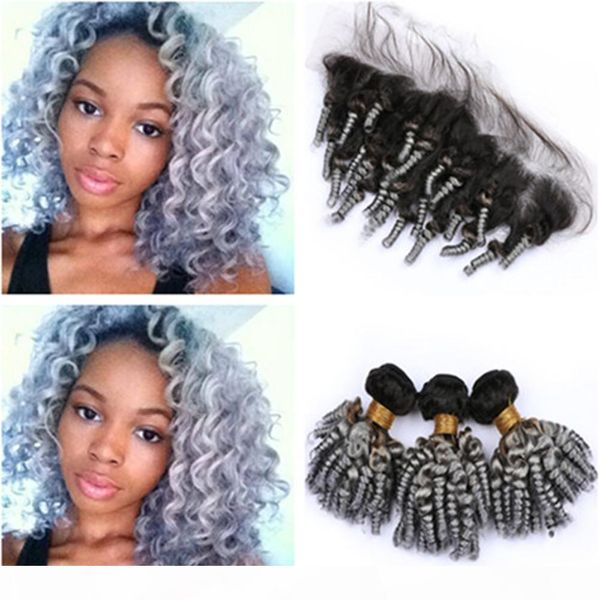 brazilian silver grey ombre human hair weaves aunty funmi with frontal closure 13x4 bouncy curly #1b grey ombre lace frontal with weaves, Black;brown
brazilian silver grey ombre human hair weaves aunty funmi with frontal closure 13x4 bouncy curly #1b grey ombre lace frontal with weaves, Black;brown