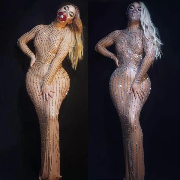 stage wear shiny gold silver rhinestones stripe mesh long dress birthday celebrate prom evening transparent dresses singer outfit dn6074, Black;red
stage wear shiny gold silver rhinestones stripe mesh long dress birthday celebrate prom evening transparent dresses singer outfit dn6074, Black;red