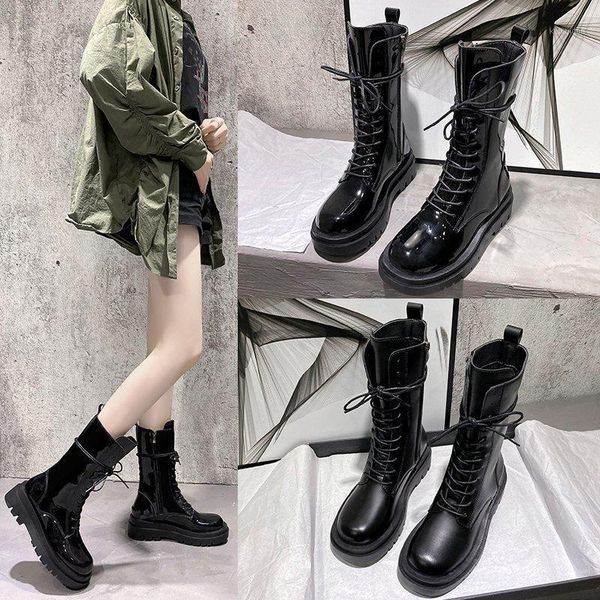 boots autumn winter style ladies lace up casual middle tube womens flat pu black with zipper1
boots autumn winter style ladies lace up casual middle tube womens flat pu black with zipper1
