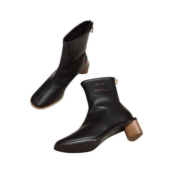 women's boots autumn shoes booties woman 2020 low heel zipper boots-women round toe luxury designer rock mid-calf fashion, Black
women's boots autumn shoes booties woman 2020 low heel zipper boots-women round toe luxury designer rock mid-calf fashion, Black
