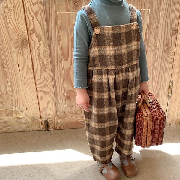 autumn girls fashion loose buttons plaid casual overalls new kids elegant oversized bib pants 201112, Blue
autumn girls fashion loose buttons plaid casual overalls new kids elegant oversized bib pants 201112, Blue