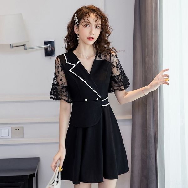 fiqvz 2020 summer new elegant lace flared lace sleeve hepburn black 1ukp2 french waist dress suit slimming dress, Black;gray
fiqvz 2020 summer new elegant lace flared lace sleeve hepburn black 1ukp2 french waist dress suit slimming dress, Black;gray