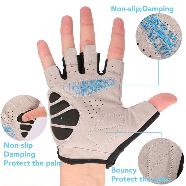 vip. anti slip gel pads cycling gloves half finger sport shockproof accessories for summer mountain bike riding men and women, Blue;gray
vip. anti slip gel pads cycling gloves half finger sport shockproof accessories for summer mountain bike riding men and women, Blue;gray