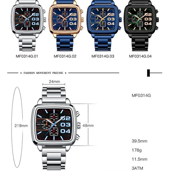 special time square dial mens watches luxury brand men sports watches mens clock male wrist watch 2021, Slivery;brown
special time square dial mens watches luxury brand men sports watches mens clock male wrist watch 2021, Slivery;brown