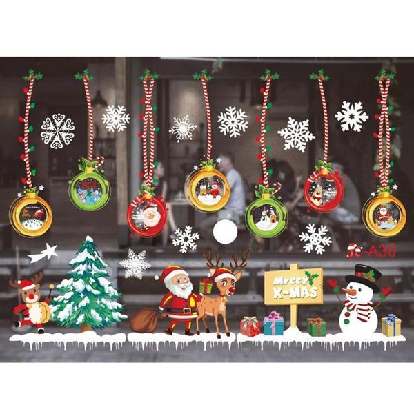 latest new year 2021 glass window stickers pvc removable christmas snowflake santa wall stickers christmas decoration for home
latest new year 2021 glass window stickers pvc removable christmas snowflake santa wall stickers christmas decoration for home