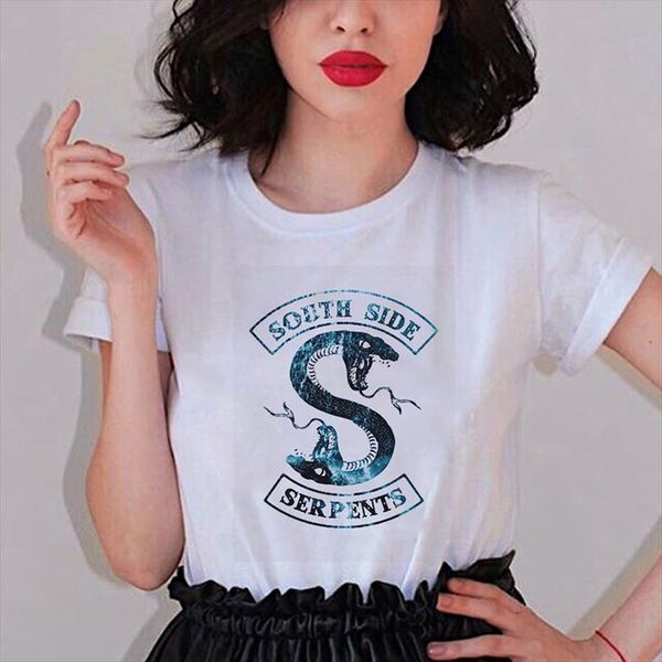 riverdale tv women t shirt south side serpents t shirt women sumemr plus size o neck tee snake print homme, White
riverdale tv women t shirt south side serpents t shirt women sumemr plus size o neck tee snake print homme, White