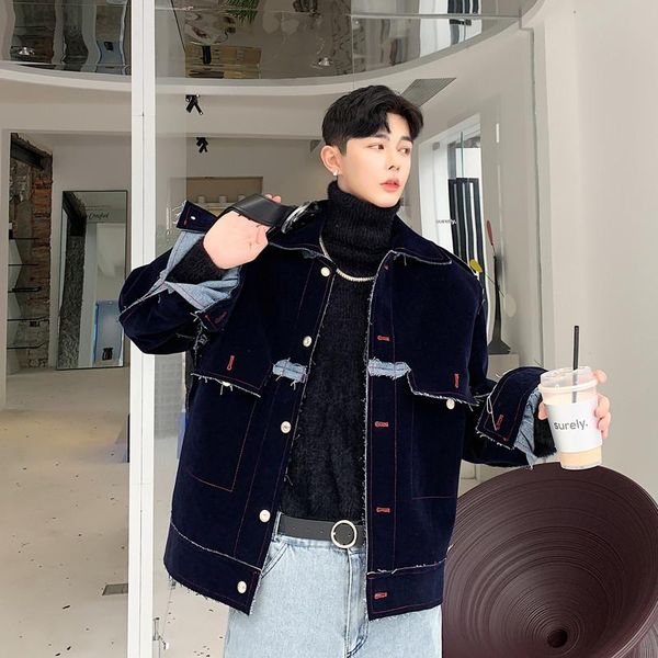 men's jackets seveyfan denim jacket retro frayed tooling personality korean style all-match top, Black;brown
men's jackets seveyfan denim jacket retro frayed tooling personality korean style all-match top, Black;brown