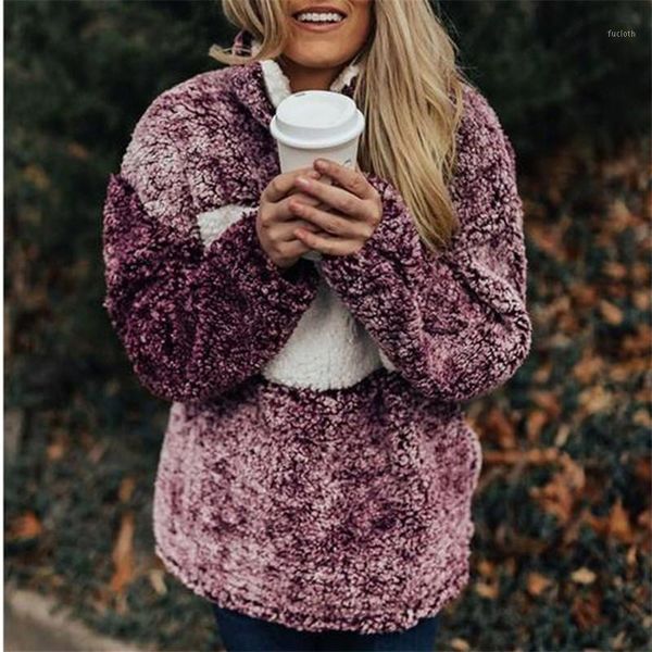 2019 new women faux fur warm fleece autumn winter pullover thick warm fashion patchwork coat fleece soft loose outerwear1, Black
2019 new women faux fur warm fleece autumn winter pullover thick warm fashion patchwork coat fleece soft loose outerwear1, Black