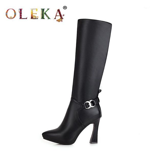 boots oleka knee-high winter strange heel metal decoration pointed toe elegant style basic as8641, Black
boots oleka knee-high winter strange heel metal decoration pointed toe elegant style basic as8641, Black