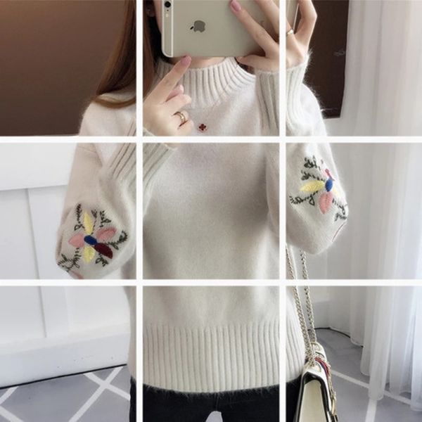 half turtleneck women's winter pullover sweatercoat sweatershort sweet bottoming sweater new pullover korean style loose outerwear swea, White;black
half turtleneck women's winter pullover sweatercoat sweatershort sweet bottoming sweater new pullover korean style loose outerwear swea, White;black
