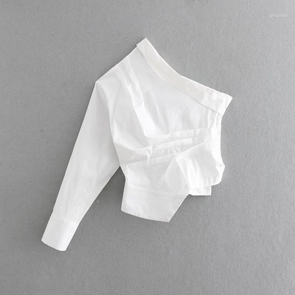new women fashion solid color one shoulder pleated shirt blouses women irregular hem white roupas femininas chemise shirt ls32221
new women fashion solid color one shoulder pleated shirt blouses women irregular hem white roupas femininas chemise shirt ls32221