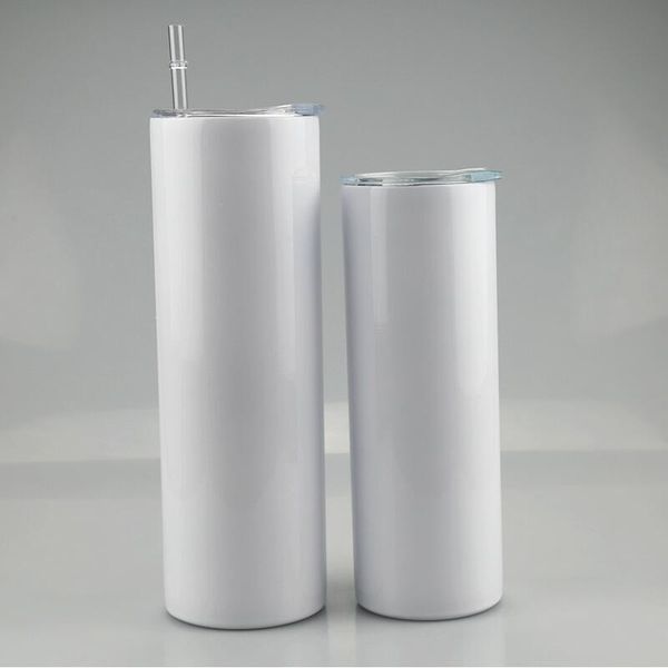 20oz 30oz blank sublimation straight tumblers stainless steel blank white skinny cup with lid and plastic straw sea shipping cca12593
20oz 30oz blank sublimation straight tumblers stainless steel blank white skinny cup with lid and plastic straw sea shipping cca12593