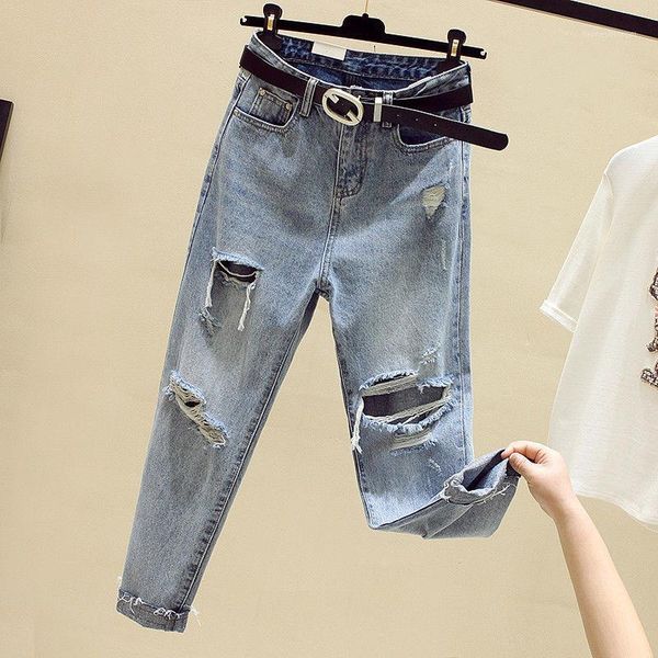 women's jeans arrival women ripped loose denim street style high waist straight leg 5xl plus size ankle-length harem pants1, Blue
women's jeans arrival women ripped loose denim street style high waist straight leg 5xl plus size ankle-length harem pants1, Blue