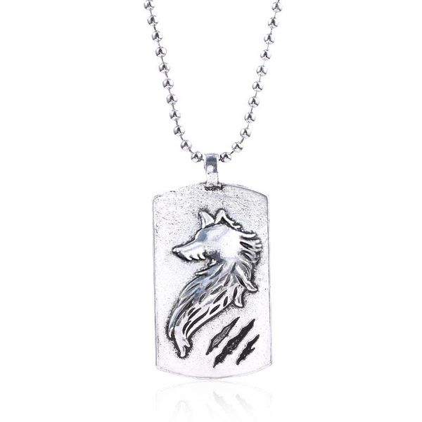 anime beastars necklaces legosi haru wolf pendant necklace bead chain for women men choker jewelry, Silver 
anime beastars necklaces legosi haru wolf pendant necklace bead chain for women men choker jewelry, Silver