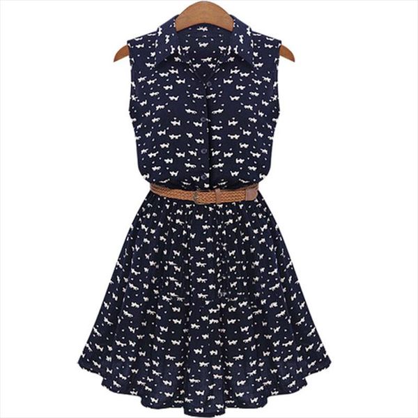 women summer dress recommended spot new fall printing lapel sleeveless wonderful mini dresses vestidos belt ks050, Black;gray
women summer dress recommended spot new fall printing lapel sleeveless wonderful mini dresses vestidos belt ks050, Black;gray