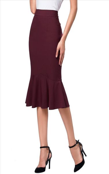 high waist skirts women slim pencil mermaid skirt women business office party midi skirt big size ol ladies new, Black
high waist skirts women slim pencil mermaid skirt women business office party midi skirt big size ol ladies new, Black