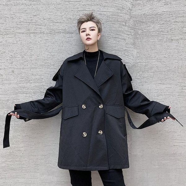 men's trench coats autumn sprint male women couple streetwear loose coat outerwear men double breasted vintage casual jacket overcoat, Tan;black
men's trench coats autumn sprint male women couple streetwear loose coat outerwear men double breasted vintage casual jacket overcoat, Tan;black