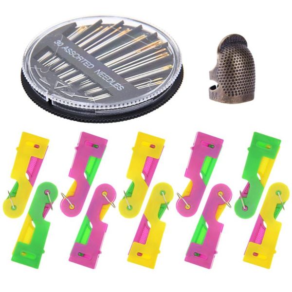 1 set of automatic needle threading device self threader needle inserter tools kit with boxed needles size finger cover (self, Black
1 set of automatic needle threading device self threader needle inserter tools kit with boxed needles size finger cover (self, Black