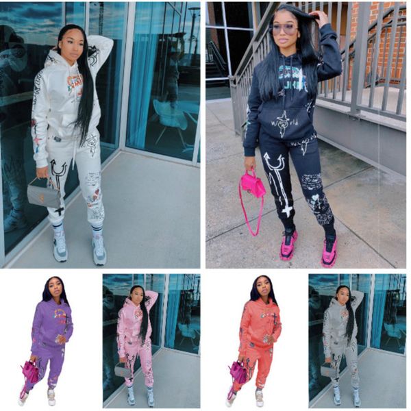 women 2 piece set fashion print letter long sleeve hooded pullover trousers outfits ladies street casual suit fall new 2020, White
women 2 piece set fashion print letter long sleeve hooded pullover trousers outfits ladies street casual suit fall new 2020, White