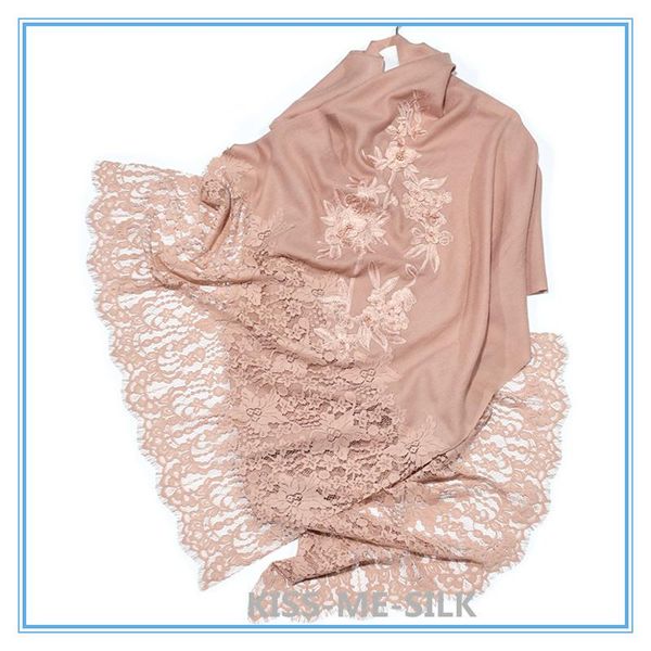 scarves kms wool scarf solid color embroidered lace big shawl for women 65*210cm/250g, Blue;gray
scarves kms wool scarf solid color embroidered lace big shawl for women 65*210cm/250g, Blue;gray