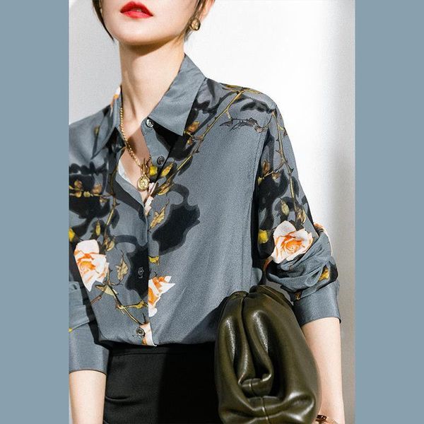 women's blouses & shirts women long sleeve formal shirt 2021 autumn lapel ladies blouse, White
women's blouses & shirts women long sleeve formal shirt 2021 autumn lapel ladies blouse, White