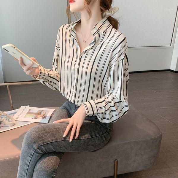 woman good quality feminina women's vintage blouse fashion clothes 2020 spring stripes chiffon shirts female a61011, White
woman good quality feminina women's vintage blouse fashion clothes 2020 spring stripes chiffon shirts female a61011, White