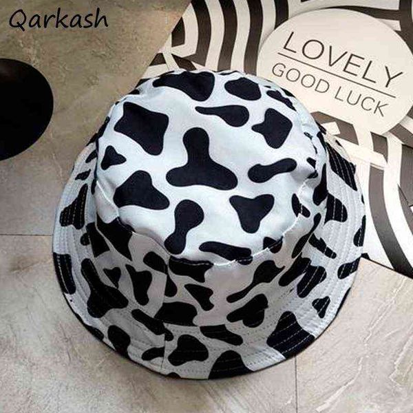 bucket hats women cow pattern reversible design fisherman caps for lady summer sun protection all-match print sweet harajuku new g220311, Blue;gray
bucket hats women cow pattern reversible design fisherman caps for lady summer sun protection all-match print sweet harajuku new g220311, Blue;gray