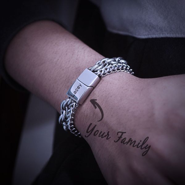 new personalized motorcycle rock style bicycle chain stainless steel trendy men's bracelet, Silver
new personalized motorcycle rock style bicycle chain stainless steel trendy men's bracelet, Silver