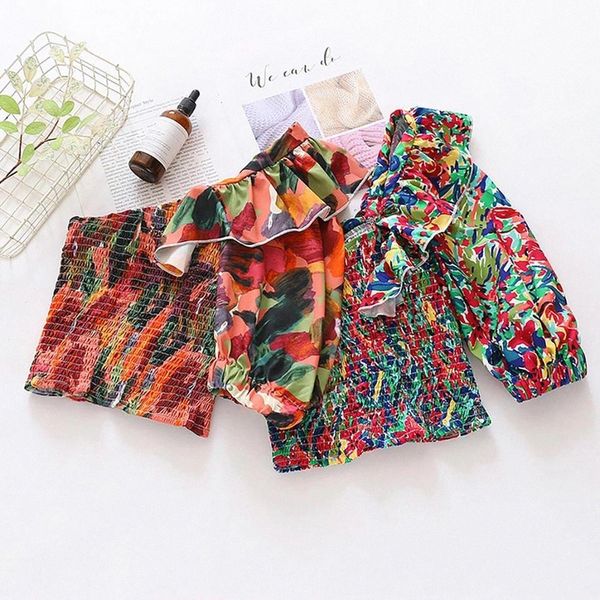 2021 Fashion Women's Tops Fashion Floral Print Ruffled One Shoulder Slim Shirt Chiffon Cotton Short Sleeve Women's clothing #Jr2z, White
2021 Fashion Women's Tops Fashion Floral Print Ruffled One Shoulder Slim Shirt Chiffon Cotton Short Sleeve Women's clothing #Jr2z, White
