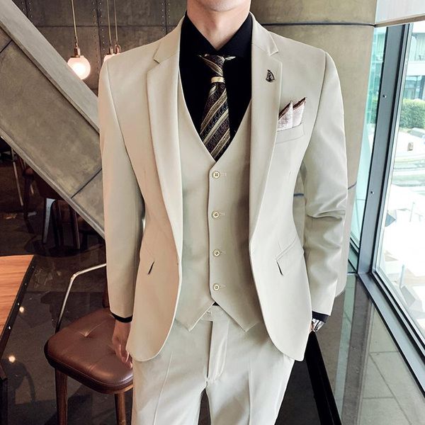 men's suits & blazers 2021 solid color suit slim fit business banquet studio pography three pieces, White;black
men's suits & blazers 2021 solid color suit slim fit business banquet studio pography three pieces, White;black