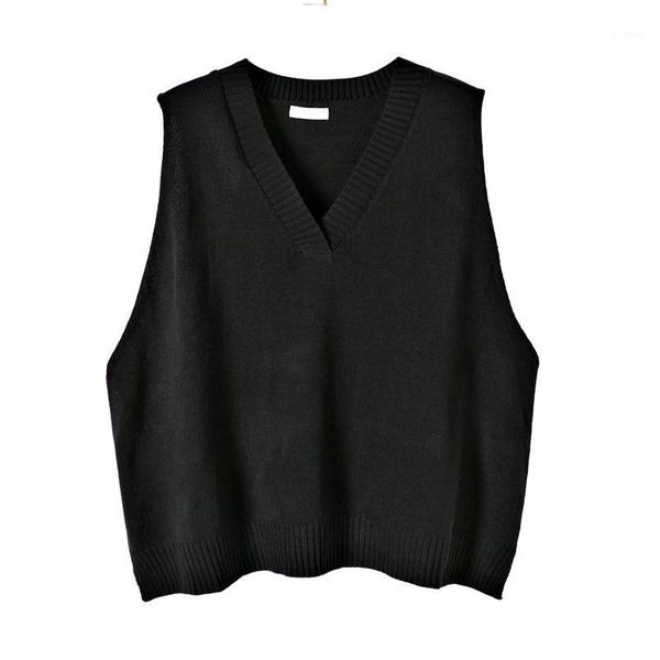 lauri laki black sleeveless sweater women loose pullover knitted sweater waistcoat vintage v-neck autumn winter1, White;black
lauri laki black sleeveless sweater women loose pullover knitted sweater waistcoat vintage v-neck autumn winter1, White;black