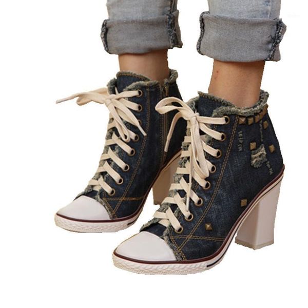 vintage dark blue women denim pumps round toe square high heels lace up platform ladies espadrilles fashion studded valentines1, Black
vintage dark blue women denim pumps round toe square high heels lace up platform ladies espadrilles fashion studded valentines1, Black