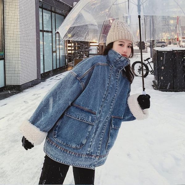 winter clothes women 2020 thickened lamb wool composite denim jacket korean coats women coats and jackets winter1, Black
winter clothes women 2020 thickened lamb wool composite denim jacket korean coats women coats and jackets winter1, Black