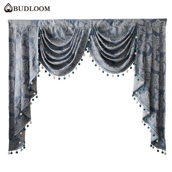 budloom blue elegant jacquard valance for bedroom european style luxury floral swags valances for window decoration
budloom blue elegant jacquard valance for bedroom european style luxury floral swags valances for window decoration