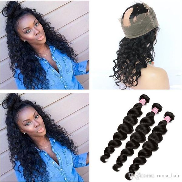 9a peruvian hair loose deep wave ear to ear 360 degree lace band frontal closure with virgin human hair weave bundles 4pcs lot, Black;brown
9a peruvian hair loose deep wave ear to ear 360 degree lace band frontal closure with virgin human hair weave bundles 4pcs lot, Black;brown