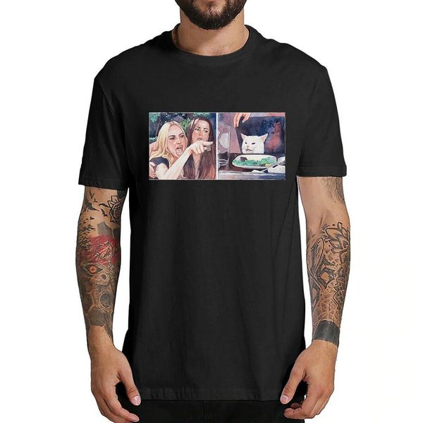 смешные гадкий злой кричать на confused cat за обеденным столом мужчины t-shirt высокое качество вокруг шеи футболку спорта толстовка с капю
смешные гадкий злой кричать на confused cat за обеденным столом мужчины t-shirt высокое качество вокруг шеи футболку спорта толстовка с капю
