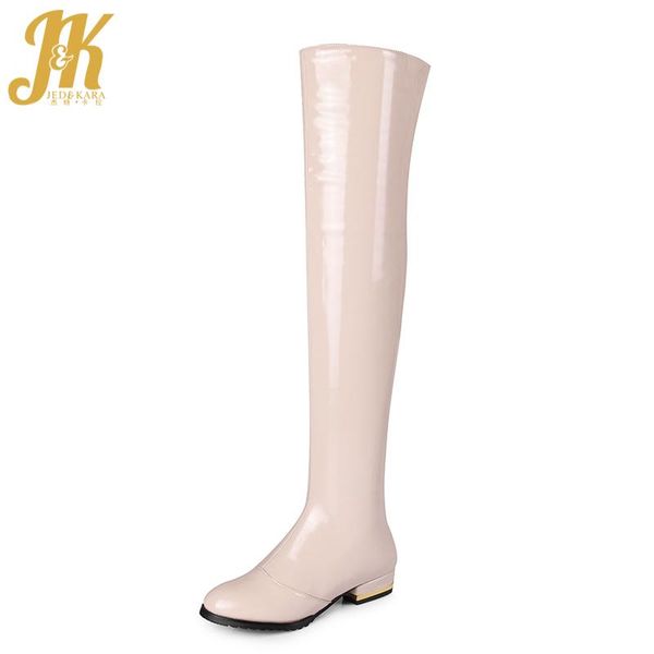 boots jk fashion patent leather over the knee women shoes genuine pu thigh high chunky heel zip winter footwear, Black
boots jk fashion patent leather over the knee women shoes genuine pu thigh high chunky heel zip winter footwear, Black