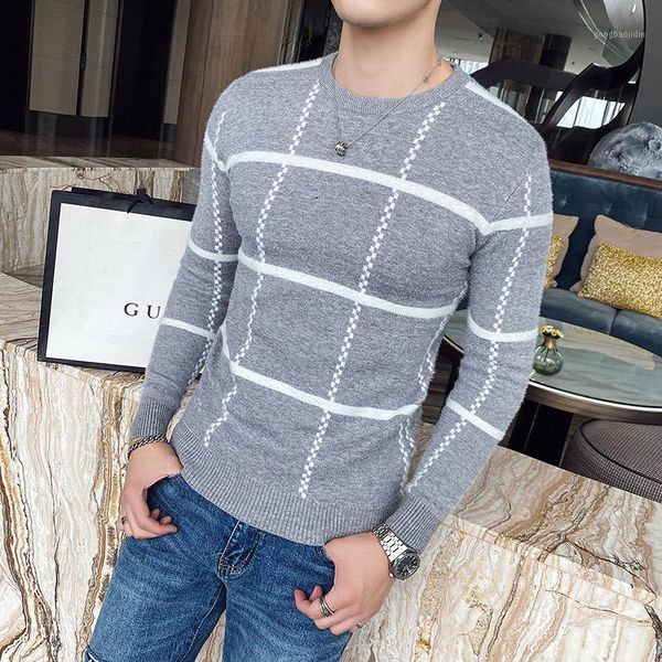 autumn sweater knitted sweater base shirt men's plaid jacquard round neck pullover slim fit green fashion1, White;black
autumn sweater knitted sweater base shirt men's plaid jacquard round neck pullover slim fit green fashion1, White;black